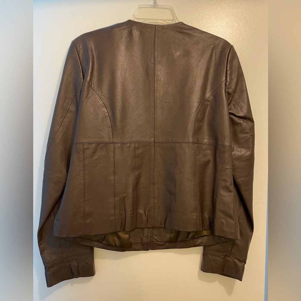 Style & Co Leather Jacket - Picture 2 of 8